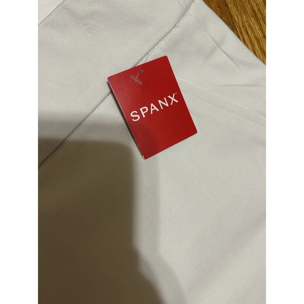 Spanx Pants Women's Classic White Stretch Slimming Slim Straight Size 1X